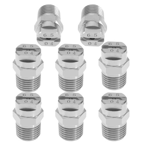 Geichan 8 Pack 65 Degrees High Pressure Fan Nozzle Tip,High Pressure Cleaner Washer Replacement for Underbody Cleaner and Water Broom, 1/4 Inch Thread Connection,1.3 mm Opening Spray Tip