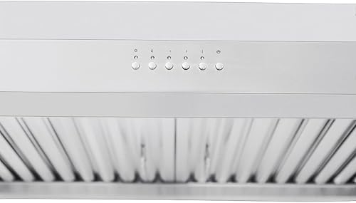 Miniatura 3 de PROLINE Campana extractora de pared de 30 pulgadas, canalizada, 900 CFM, acero inoxidable, luces LED, motor soplador ultra silencioso, 4