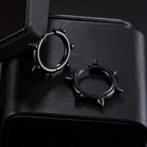 Image of Young & Forever Gift Stainless Steel Hoop Stud Earrings for Men and Boys