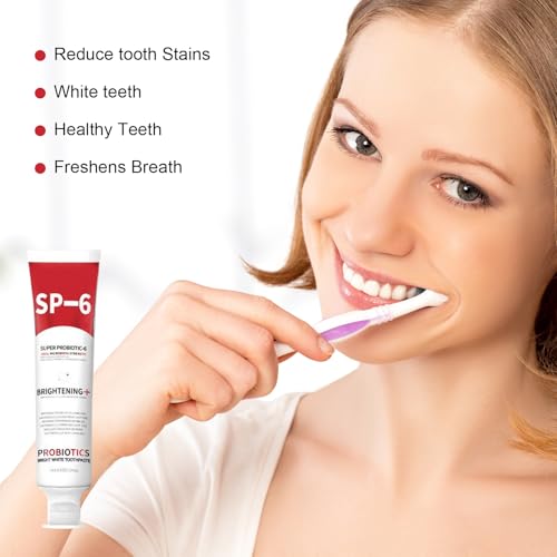 2pcs SP6 Probiotische Whitening Zahnpasta, 140g SP6 Zahnpasta, Zahnaufhellung Und Frischen Atem, 6 Probiotika-Formel Für Gesundes Zahnfleisch, Für Empfindliche Zähne – Bild 6