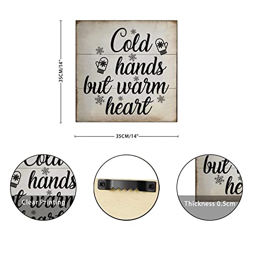 Cadeau de pendaison de crémaillère plaque murale bois Cold Hands