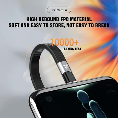Short USB C to USB 3.0 Adapter Cable,USB C Male to USB Female OTG Cable Thunderbolt3 to USB Adapter Compatible with MacBook Pro/Air, iPhone 16 Pro Max/16 Plus/16/15, Samsung Galaxy