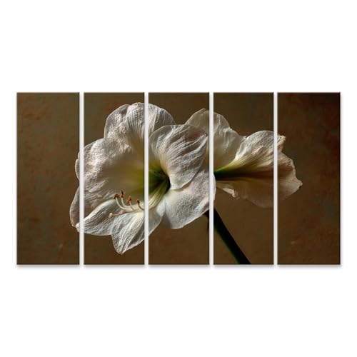 Décoration murale amaryllis blanc islandburner pour grand salon