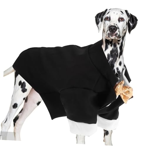 BESPORTBLE Disfraz formal para perro con pajarita, negro miniatura 6