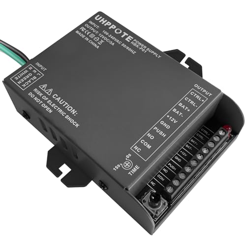 UHPPOTE 12V Power Supply for Door Access Control System & Intercom Camera (Input: 110-240VAC / Output:12VDC)