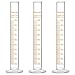 StonyLab 3-Pack Borosilicate Glass 100ml Heavy Wall Graduated Cylinder Measuring Cylinder - 100ml
