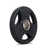Bodymax Olympic Rubber Radial Weight Disc Plate - Black, 1.25 kg