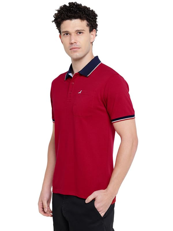 Image of AMERICAN CREW Polo Collar T-Shirt for Men with Pocket