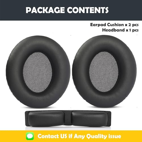 Almohadillas para auriculares y cojín para diadema KNS 8400 para auriculares KRK KNS 6400/KNS 8400, con cuero proteico y espuma viscoelástica miniatura 6
