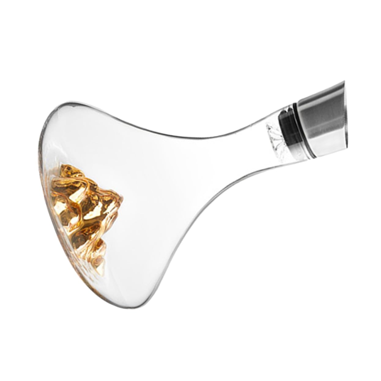 FUNOMOCYA 1pc Iceberg Decanter Wine Decanter Globe Serving Decanter Decanters Decorative Wine Aerator Wine Breather Fast Wine Decanter Drink Dispenser Simple Decanter Golden Crystal