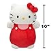 Squishmallows Original Sanrio 10-Inch Hello Kitty in Red and Pink Overalls HugMees - Medium-Sized Ultrasoft Official Jazwares Plush