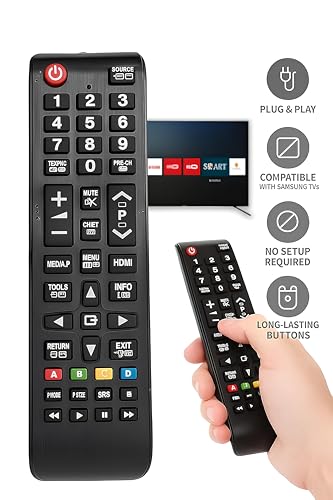 Image of Universal Remote Control for All Samsang TV Remote Compatible All Samsung LCD LED HDTV 3D Smart TVs Models (for Samsung TV Remote)