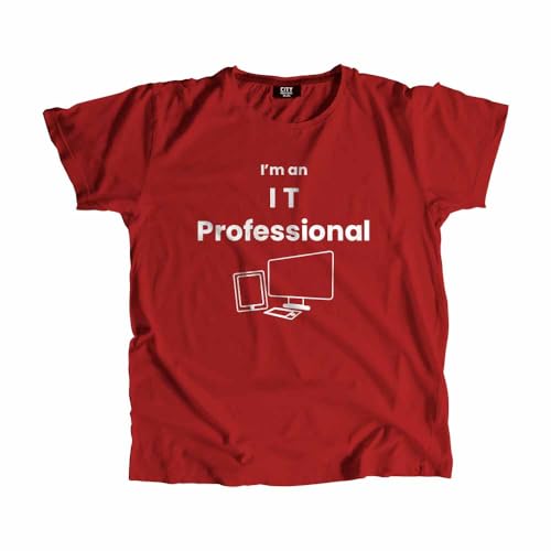T-shirt IT Professional rouge idéal pour le bureau et le télétravail