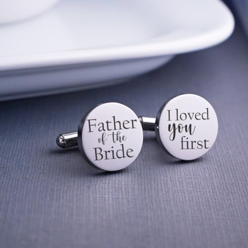 Mancuernillas Love, Georgie Father of the Bride en acero o oro miniatura 4
