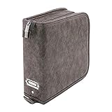 Stamp Storage Binder by Tim Holtz Idea-ology, Faux Leather, 3 H × 10 W × 9.75 D Inches, Gray...