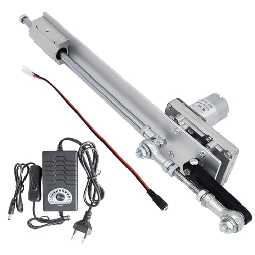 Jvnvlki 3-15cm Hubkolbenmotor DC 24V 120RPM Einstellbar Teleskop Linearantrieb mit Drehzahlregler