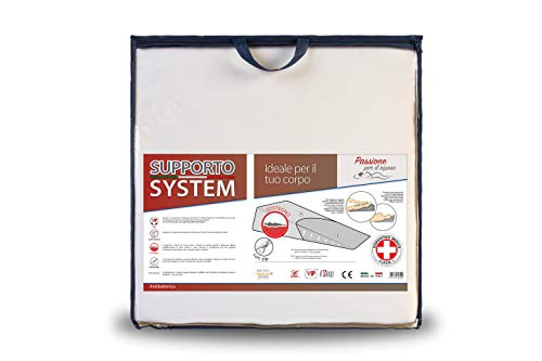 V.I.P. Very Important Pillow Cuscino Supporto System, Cuneo Poggiapiedi o Antireflusso, Tessuto, Bianco, 50x50 h 11,5 cm