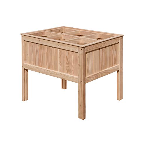 Mega Holz Hochbeet 6er aus Lärche für Garten, Balkon & Terrasse