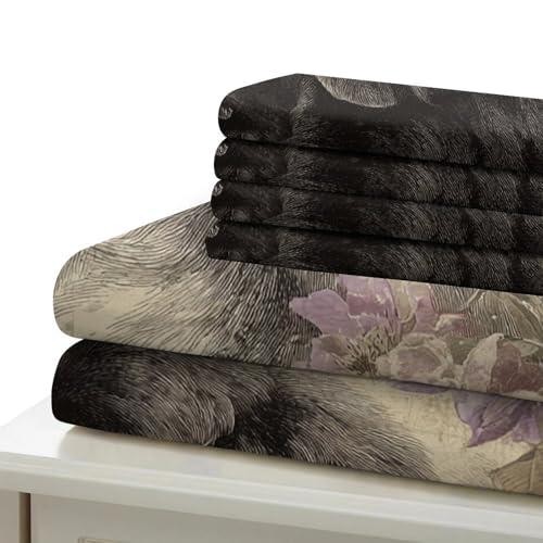 Housse de couette Terre-Neuve anti-plis en microfibre durable pour lit grand format