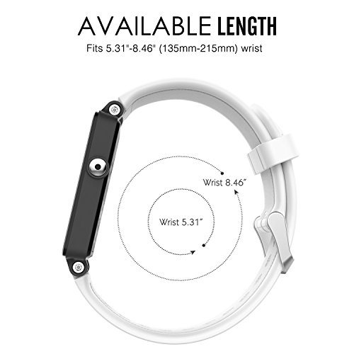 Moko Watch Band Compatible With Garmin Vivoactive, Soft Silicone Replacement Fitness Bands Wristbands With Metal Clasps For Garmin Vivoactive/Vivoactive Acetate Sports Gps Smart Watch - White #TOP5