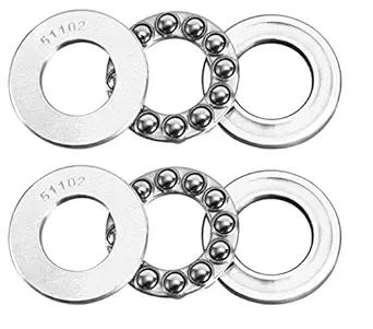 INVENTO 2Pcs 51102 15mm Axial Thrust Ball Bearing 15x28x9mm Single Direction carbon steel ball bearing