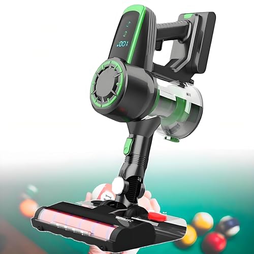 Electric Billiard Table Cloth Cleaner Kit - 240W Cordless Handheld Brush &amp; Vacuum, 22kPa Suction, 2-Speed for Snooker &amp; Pool Tables - Ideal for Billiard Halls, Blue