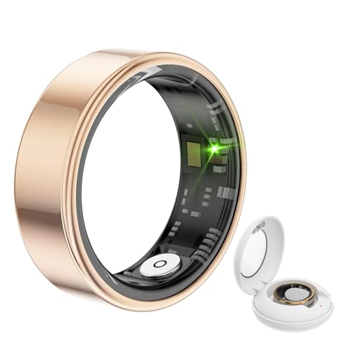 Smart Ring Fitness Tracker Fitness Ring Step Tracker Sleep Monitor Heart Rate Monitor Health Tracking No Subscription Fee for Android iOS Gold 11