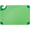 San Jamar Saf-T-Grip Plastic Cutting Board with Safety Hook, 12 x 18 x 0.5, Green
