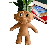 トロール植木鉢 - 面白い植木鉢 - モダンな家の部屋の装飾として排水穴デスク植木鉢と多肉植物プランター