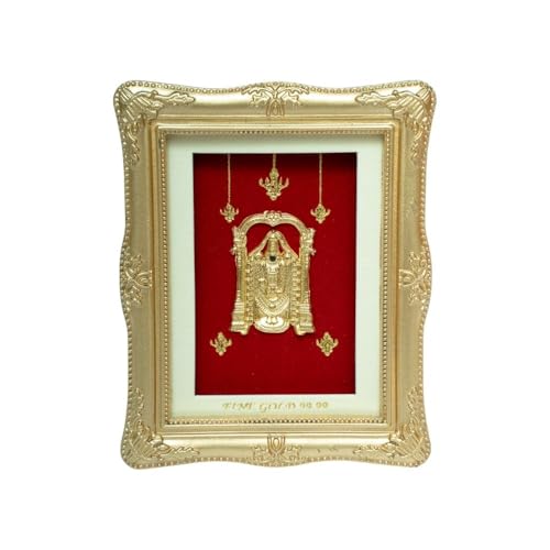 Image of EKA Divine Series - Balaji 24kt Gold Foil Frame | Vastu Positive Artwork for Wealth, Peace & Devotion | Religious Decorative Gift for Home, Housewarmings,Office & Pooja Room (7.5 cm x 9 cm)