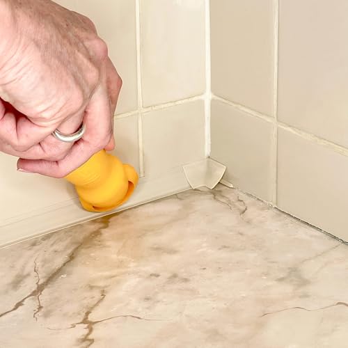 Image of InstaTrim The Original Flexible Trim Applicator Tool, for inch and inch InstaTrim, Self Adhesive, Peel and Stick Corner Molding - Made in USA | Reusable applicator presses and smooths 1 /2 in and 3 /4 in InstaTrim around corners and surfaces for a finished seal.