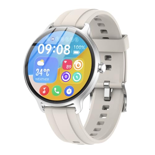 Image of Smart Watch for Men Women(Answer /Make Calls), Smartwatch Built-in AI Voice, 1.27 inch HD Fitness Tracker with Heart Rate /Sleep /Step /SpO2 Monitor, 100+ Sports Modes, IP68 Waterproof Watch for Android iOS