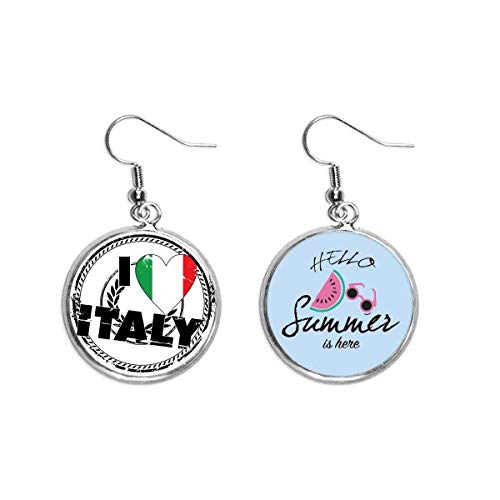 Pendientes de sandía con amor por Italia para amantes del estilo mediterráneo