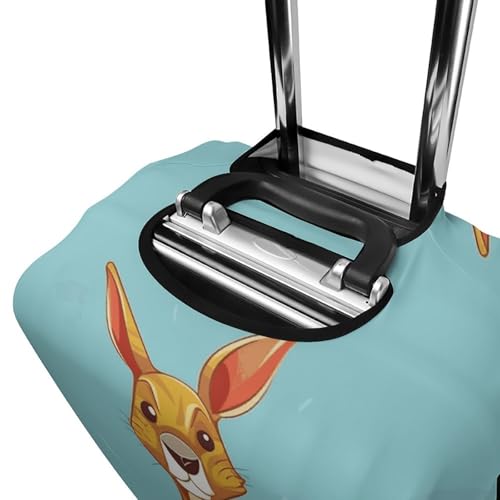 Funny Cartoon Kangaroo Zoo Luggage Cover Dustproof Travel Suitcase Cover Elastic Suitcase Protector XL Luggage Sleeves Fit 19-32 Inch Luggage,XL 5