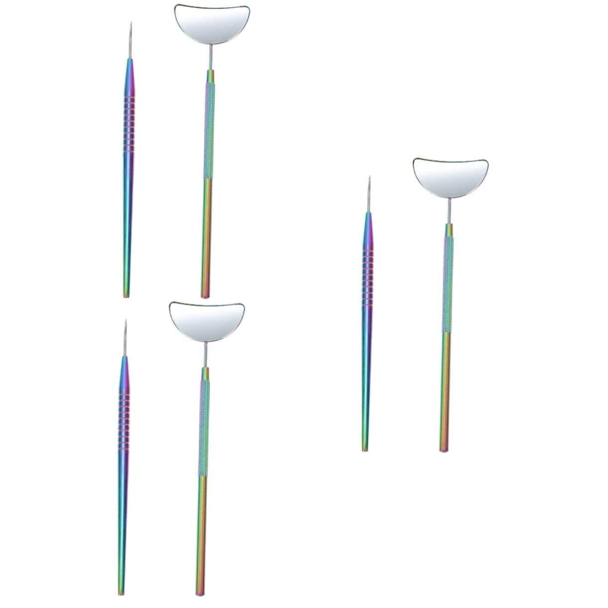 minkissy 3 Sets Rod Eyelash Separator Brow Lamination Supplies Lash Grafting Kit Mirror Holder