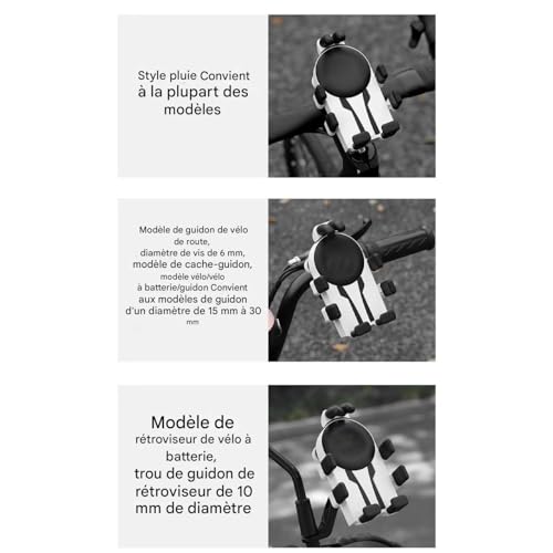 Support smartphone imperméable et bloque-lumière moto fixation rapide