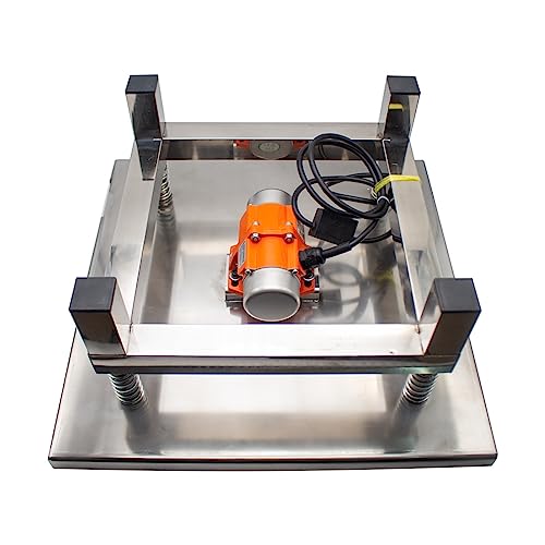 Mesa Vibradora para Hormigón de Acero Inoxidable, Plataforma Vibratoria Mini de 50x50 cm, Banco de Pruebas para Bloques, Ideal para Construcción miniatura 4
