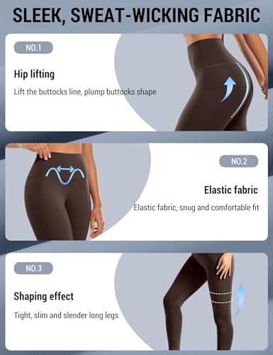 Image of Venzina High Waist Tummy Control Yoga Pants for Women - Super Soft Squat Proof Leggings with 4- Way Stretch for Gym, Running, Yoga & Daily Casual Wear
