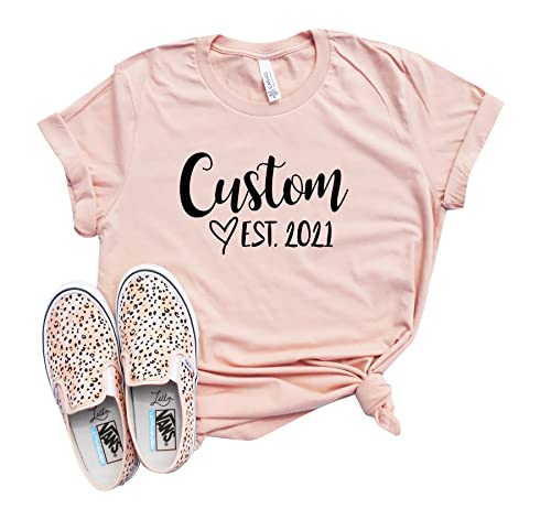 Custom Est Shirt - Custom Name Est. Year Shirt - Custom Est 2021 2022 Tee - Grandma Gift - Aunt Shirt - Pregnancy Reveal - Mimi Est - Nana - Grandma Reveal Announcement Shirt - Custom Est Tshirt