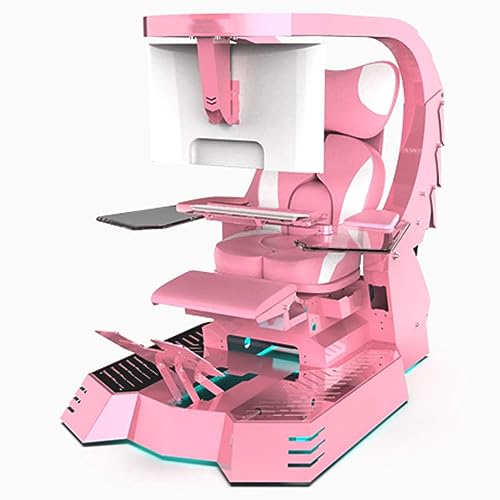 Gaming Chair, Heavy Duty Ergonomic PC Chair with Footrest, Lumbar Support, Massage, Tilting, Heating, Vibration, Metal Frame, Foam Seat, Contemporary Style - Image 5