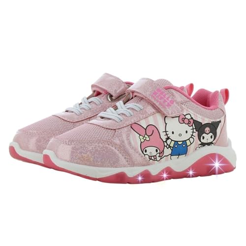 Leomil Hello Kitty Baskets Lumineuses pour Filles Chaussures Enfants 27, Idéal pour l'école et Les Loisirs, Rose