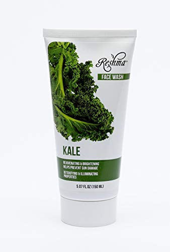 Reshma Beauty Kale Face Wash Vegan Facial Cleanses to Minimize Pores and Extract Impurities with Natural Iron and Vitamin Rich Ingredients | Paraben Free