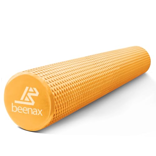 Beenax Foam Roller 90cm - Lightweight Muscle Roller for Fitness Pilates Yoga Physio Trigger Point Deep Tissue Joint Massage Pain Relief - Designed to Relieve Stress and Relax Tight Muscles