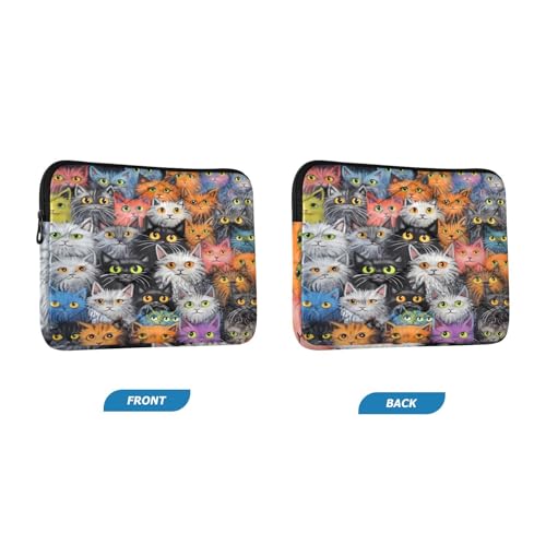 Funda para portátil 13-14 pulgadas diseño gatos impermeable miniatura 2