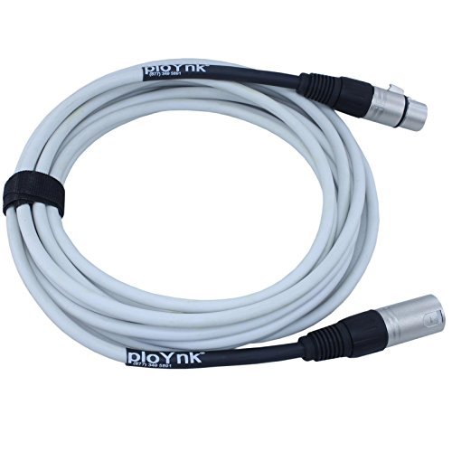 Câble micro XLR 3 broches blanc 7,6m idéal pour vos studios de podcast