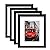 pojah 8x10 Picture Frame Set of 4,Black Photo Frame with Mat Display Pictures 5x7 or 8x10 Without Mat,PVC Glass,for Wall Home Office Décor