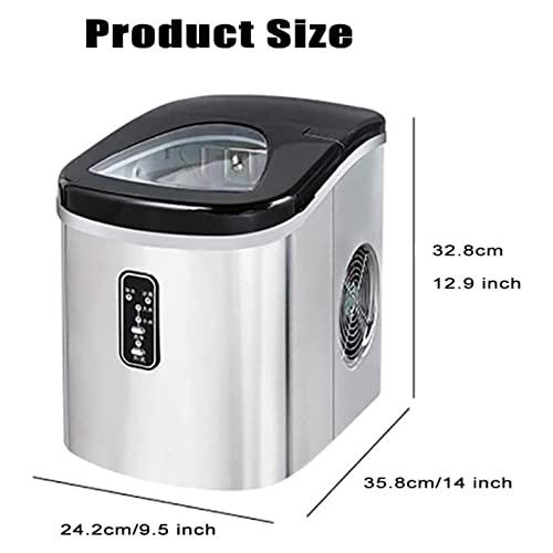 Máquina fabricadora de hielo para encimera, cubos de hielo listos en 6 minutos, produce 33 libras de hielo en 24 horas, ideal para fiestas y bebidas mezcladas miniatura 5