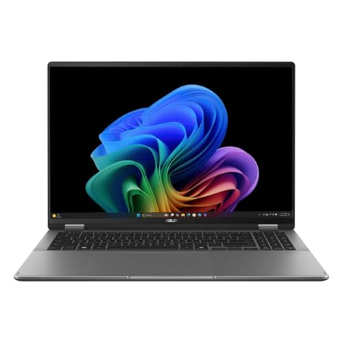 Image of ASUS Vivobook 16 inch OLED 120Hz Touchscreen Flip Copilot+ PC - Intel EVO Edition Core Ultra 7 258V Processor - 32GB LPDDR5X RAM - 1TB SSD - Thunderbolt 4 - Wi-Fi 7 - Windows 11 Pro