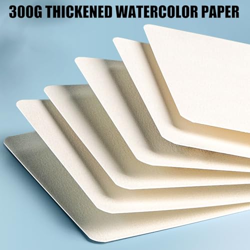 Papel de acuarela 300g de pulpa de algodon resistente para pintura acrilica y tecnicas mixtas 3