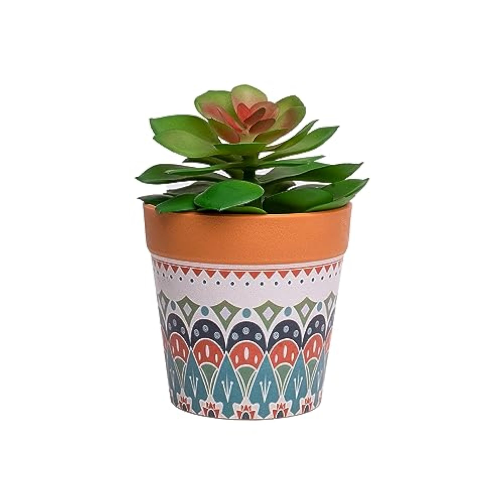 Artificial Potted Plant - Mandala Style